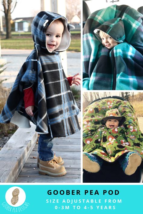 Poncho Sewing Pattern, Clothes Sleep, Poncho Pattern Sewing, Baby Gifts To Make, Car Seat Poncho, Fleece Poncho, Childrens Sewing Patterns, Sewing Kids Clothes