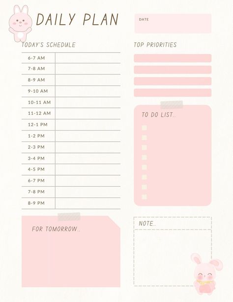 Daily planner diy