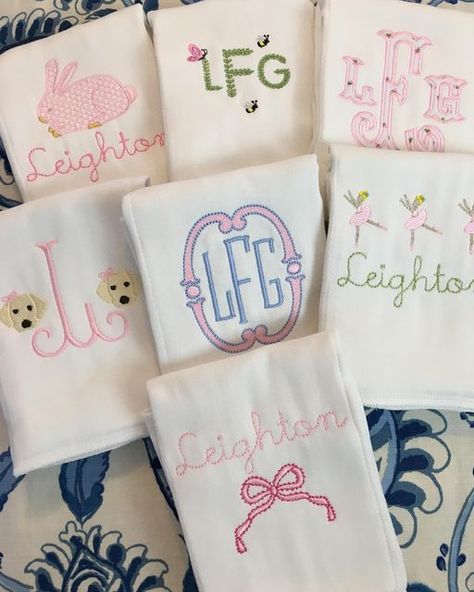 Baby Embroidery Ideas, Baby Monogram Ideas, Embroidered Baby Gifts, Embroidered Ideas, Embroider Ideas, Southern Baby, Monogram Baby, Monogram Ideas, Machine Embroidery Projects