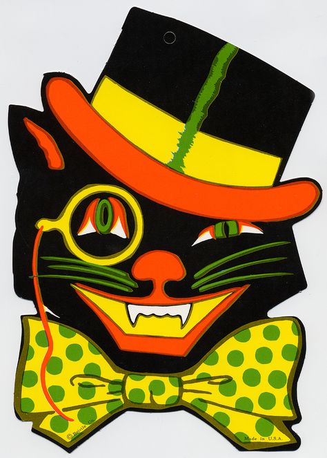 Vintage Beistle Cat Beistle Halloween, Dekorasi Halloween, Chat Halloween, Halloween Retro, Vintage Halloween Decorations, Halloween Vintage, Halloween Images, Halloween 2024, Botol Air