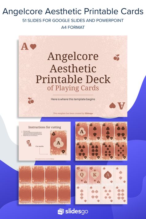 Pastel Glitter Printable Deck of Playing Cards Card Game Template Design, Deck Of Cards Template, Aesthetic Ppt Template Free Download, Retro Ppt Template, Slides Go Templates Aesthetic, Slides Design, Playing Cards Design, Power Point Template, Game Themes