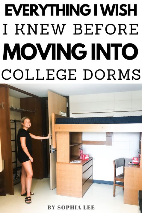 Dorm Room Tips, Guy Dorm Rooms, College Dorm Checklist, Dorm Room Checklist, Boys Dorm Room, My Dorm Room, Room Checklist, Freshman Dorm, Sophia Lee