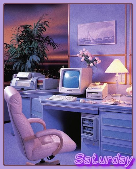 80s Interior Design, 80s Home, 80s Interior, Vaporwave Wallpaper, Retro Interior Design, New Retro Wave, Retro Interior, Aesthetic Rooms, Retro Waves