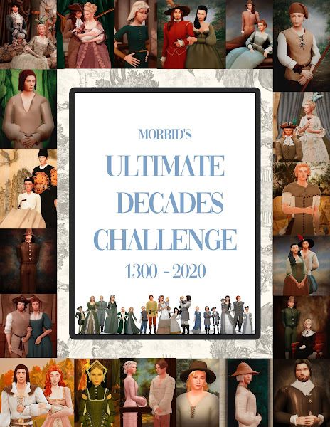 MORBID'S ULTIMATE DECADES CHALLENGE Ultimate Decades Challenge, Zombie Cleo, Sims Challenge, Sims 4 Decades Challenge, Sims 4 Challenges, Sims 4 Family, Army Nurse, Call The Midwife, Medical Careers