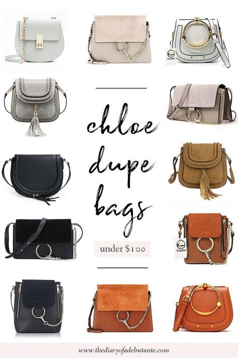 Looking for Chloe dupes under $100? This round-up of all the best Chloe designer dupe bags (Chloe Faye dupe bags-- both small and large, Chloe Hudson dupe bag, Chloe Nile dupe bag, and Chloe Marcie dupe bag) is for you! Click through to check out all eight Chloe look alike bags (and where to buy them) by affordable fashion blogger Stephanie Ziajka from Diary of a Debutante. #chloe #dupebags #lookforless #handbags #dupes #affordablefashion #amazonfashion Chloe Designer, Chloe Nile, Chloe Bags Handbags, Purse Outfit, Purse Boutique, Florida Fashion, Hippie Fashion, Cheap Purses, Fall Handbags