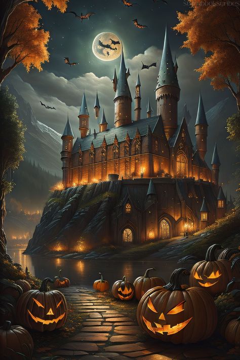 Harry Potter Halloween Scene, Harry Potter Halloween Background, Harry Potter Apple Watch Face Wallpaper, Halloween Harry Potter Aesthetic, Happy Halloween Harry Potter, Harry Potter Wallpaper Halloween, Harry Potter Halloween Wallpaper Iphone, Autumn Wallpaper Harry Potter, Halloween Wallpaper Harry Potter