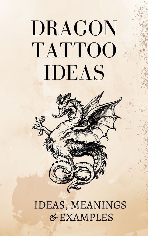 Dragon Tattoo Ideas & Meanings To Help You Choose! Cute Dragon Tattoo, Celtic Dragon Tattoos, Dragon Tattoo Meaning, Dragon Tattoo Ideas, Shoulder Sleeve Tattoos, Taboo Tattoo, Dragon Tattoos For Men, Small Dragon Tattoos, Dragon Sleeve