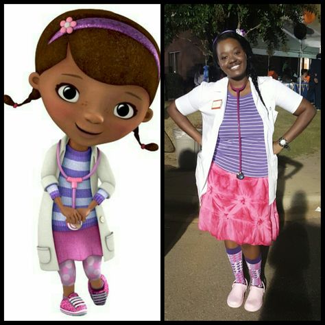 Doc McStuffins DIY Costume #TheDocIsIn #DocMcstuffins Doc Mcstuffins Halloween Costume, Doc Mcstuffins Outfit, Doc Mcstuffins Costume, Miranda Lambert Hair, Sleeping Beauty Illustration, Doctor Mcstuffins, Sleeping Beauty Wedding, Sleeping Beauty Costume, Boho Waves