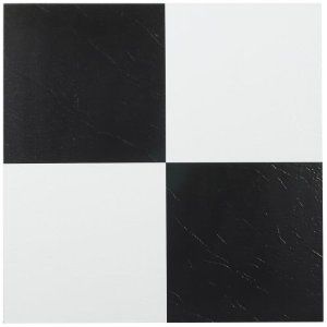 Achim Home Furnishings FTVSO10320 Nexus 12-Inch Vinyl Tile, Solid Black and White - Amazon.com Self Adhesive Floor Tiles, Adhesive Floor Tiles, Room Bedrooms, Vinyl Floor Covering, Peel And Stick Floor, Stone Ceramic, Vinyl Floor Tiles, Vinyl Tile Flooring, Black And White Tiles