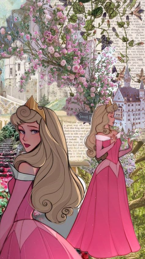 #sleepingbeauty Sleeping Beauty Wallpaper Aesthetic, Aurora Sleeping Beauty Aesthetic Pink, Sleeping Beauty Aesthetic Wallpaper, Disney Pink Aesthetic, Disney Princesses Wallpaper, Sleeping Beauty Pink Dress, Princess Aurora Aesthetic, Sleeping Beauty Wallpaper, Putri Aurora