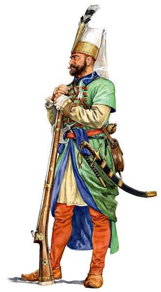 Ottoman Janissary, Barbary Pirates, Ottoman Turks, Turkish Military, Empire Ottoman, Military Costumes, Historical Warriors, Historical Armor, Medieval Clothing