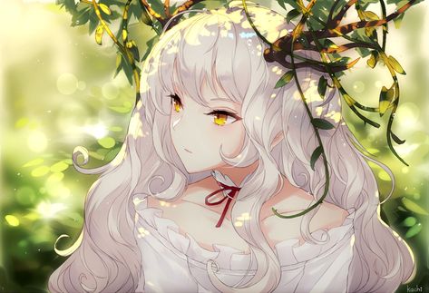 White Hair Yellow Eyes, Hair Yellow, Art Kawaii, 5 Anime, Yellow Eyes, Anime Eyes, Anime Kawaii, Anime Artwork, An Anime