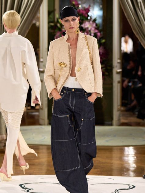 The Top Spring 2024 Fashion Trends to Shop Now Schiaparelli 2024, Balenciaga Spring, Ss 2024, Knitwear Trends, Prada Spring, Moda Paris, Runway Trends, Spring Fashion Trends, Raw Denim