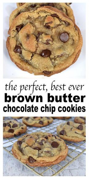 Chocolate Chip Cookies Crispy, Brown Butter Chocolate Chip, The Best Chocolate Chip Cookies, Brown Butter Chocolate Chip Cookies, Best Chocolate Chip Cookies, Cake Mix Cookie Recipes, Best Chocolate Chip, Perfect Chocolate Chip Cookies, Dessert Aux Fruits