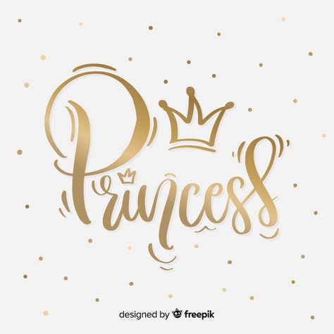 Golden princess lettering background Free Vector | Free Vector #Freepik #vector #freebackground #freegold #freehand #freecrown Crown Theme, Princess Vector, Princess Logo, Confetti Theme, Golden Princess, Advice For Parents, Queens Wallpaper, Princess Baby, Gold Theme