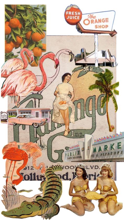 Old Florida style Old Florida Themed Party, Vintage Caribbean Aesthetic, Retro Florida Aesthetic, Florida Living Aesthetic, Old Miami Aesthetic, Florida Doodles, Old Florida Aesthetic, Vintage Florida Aesthetic, Vintage Tropical Aesthetic