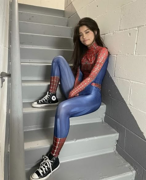 Spider Woman Halloween Costume, Spiderwoman Cosplay, Spider Girl Costume, Spider Woman Costumes, Spiderman Halloween Costume, Spider Man Halloween, Spider Suit, Spiderman Girl, Spiderman Outfit