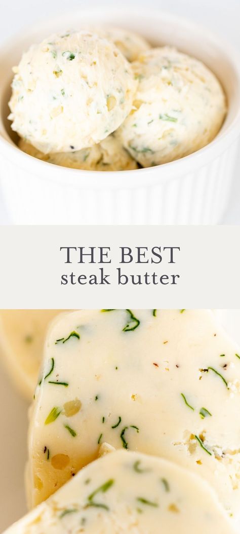 Herb Butter For Steak, Steak Butter Recipe, Flavored Butter Recipes, Compound Butter Recipe, Herb Butter Recipe, Wallpaper Food, Homemade Things, Garlic Herb Butter, Grilled Dinner