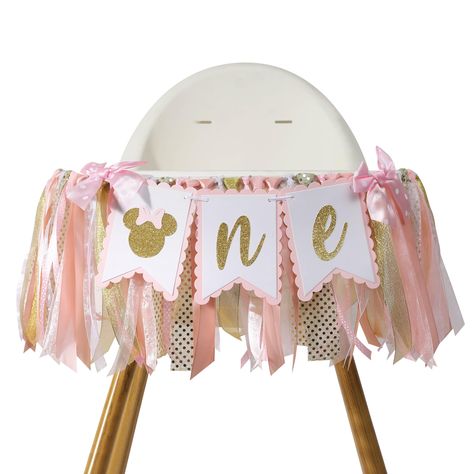 PRICES MAY VARY. Minnie 1st Birthday - The Overall Color Of The High Chair Banner Is Pink, Very Playful And Cute, Perfect For Decorating A Girl's 1st Birthday Party. Mouse 1st Birthday Decorations - First Birthday Is An Important Day In A Child's Life. Let's Make This Moment More Colorful By Decorating It With Banners To Make It Memorable And Meaningful. Minnie High Chair Banner - You Can Hang This Banner On Baby's High Chair, Cake Table, Ceiling, Wall, Hallway, Window, Etc. To Add Lively Atmosp 1st Birthday Minimouse, Disney Theme 1st Birthday Party Girl, First Birthday Girl Minnie Mouse, Minnie First Birthday Party, Disney 1st Birthday Girl, Disney First Birthday Girl, Minnie Mouse 1st Birthday Party Ideas, Minnie 2nd Birthday, Minnie Mouse Birthday Party Ideas 1st