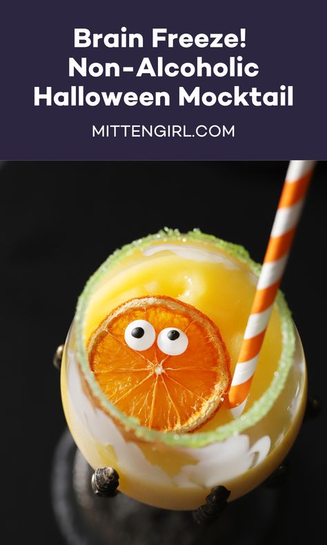 Made from frozen fruit and fruit juice, this easy frozen, non-alcoholic Halloween drink is perfect for the whole family. Make this Halloween mocktail for your next Halloween party or as a treat during Spooky Season. Purple Punch Recipes, Easy Halloween Drinks, Vanilla Bean Frappuccino Recipe, Spooky Drinks, Halloween Themed Drinks, Delicious Halloween Treats, Halloween Juice, Halloween Drink, Frappuccino Recipe