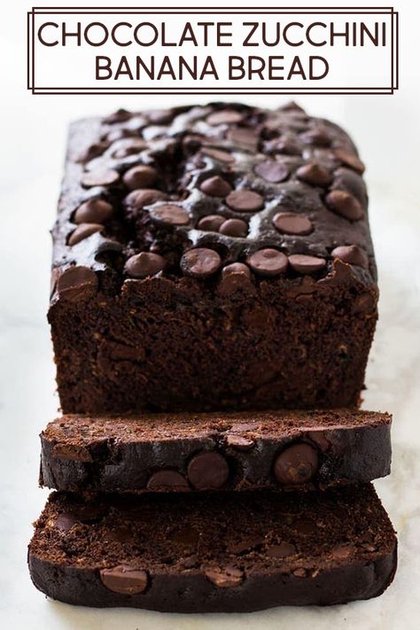 Chocolate Zucchini Banana Bread, Zucchini Banana Bread Recipes, Chips Dip, Zucchini Banana, Jiffy Mix, Zucchini Banana Bread, Chocolate Zucchini Bread, Cheesecake Dip, Easy Zucchini