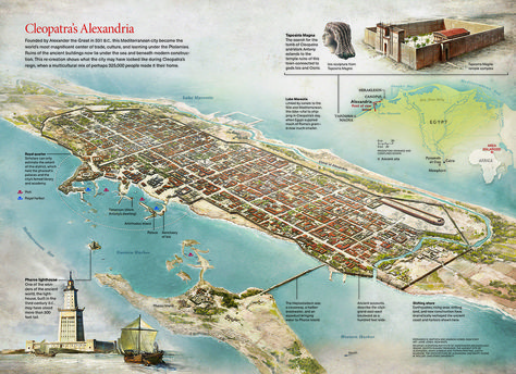 Selections from 128 years of "National Geographic" magazine's best charts, maps and diagrams. Alexandria Map, Ancient Alexandria, Mysteries Of The World, Pictorial Maps, Alexandria Egypt, National Geographic Magazine, Old Map, Birds Eye, Ancient Cities