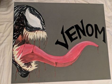 Venom Painting, Me And My Boyfriend, Marvel Paintings, Trippy Drawings, Trippy Painting, Hippie Painting, Simple Canvas Paintings, Art Sketches Pencil, Cute Canvas Paintings