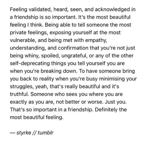 Writers on Instagram: "These are so important in a friendship — styrke // tumblr" Psychology Memes, Back To Reality, September 23, Self Compassion, True Friends, Study Motivation, Inspirational Quotes Motivation, Pretty Words, Real Talk