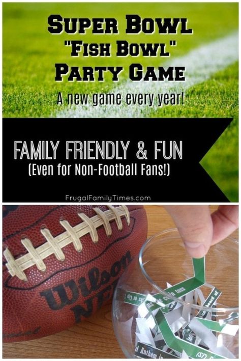 A simple and fun party game for Super Bowl - we update it every year - even non-football fans can play and enjoy the game! The whole family can play - or any group of friends - you can gamble - or not. It's completely up to you! Download our Free Super Bowl Party Game printable. Superbowl Party For Kids, 2024 Super Bowl, Superbowl Games For Kids, Super Bowl Party Games For Adults, Super Bowl Party Ideas Decorations, Super Bowl Games To Play, Fish Bowl Game, Super Bowl Games, Super Bowl Party Games