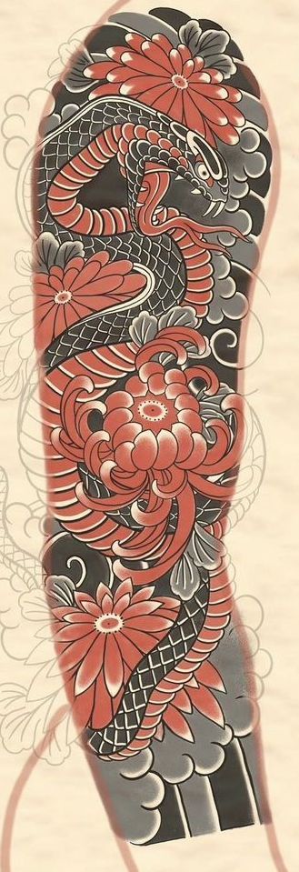 Japan Snake Tattoo, Japanese Snake Tattoo Design, Japanese Traditional Dragon Tattoo, Snake Japanese Tattoo, Japanese Tattoo Words, Japanese Snake Tattoo, Traditional Japanese Tattoo Designs, Tattoo Words, Traditional Japanese Tattoo