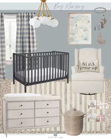 Peter Pan Nursery Ideas, Blue Gray Walls, Peter Pan Theme, Boy Nursey, Blue Gray Nursery, Boy Nursery Design, Peter Pan Nursery, Blue Nursery Boy, Blue Grey Walls