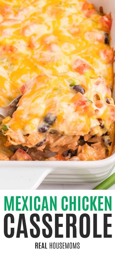 Rotisserie Chicken Recipes Mexican, Southwestern Casserole, Southwestern Chicken Casserole, Chicken Thigh Casserole, Shredded Chicken Casserole, Mexican Chicken Bake, Mexican Casseroles, Creamy Casserole, Chicken Lickin