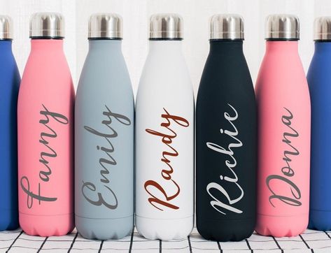 Customised Water Bottles, Water Bottle Custom, Monogram Cups, Printed Water Bottles, Trendy Water Bottles, Bridesmaid Tumbler, Mum Mug, Personalized Water Bottle, Drinks Bottle