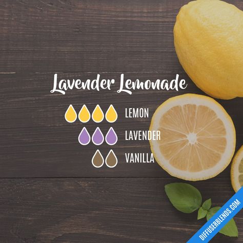 Lemon Diffuser Blends, Lemon Essential Oil Recipes, Essential Oil Combinations, Essential Oil Diffuser Blends Recipes, Lemon Essential Oil, Lavender Lemonade, Essential Oils Health, Essential Oil Diffuser Recipes, Oil Diffuser Recipes