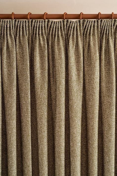 Industrial Style Curtains, Two Pages Curtains, Moody Bedroom Curtains, Vintage Curtains Living Room, Graphic Curtains, Library Curtains, Curtain Pleats Styles, Short Curtains Living Room, Curtains Behind Couch