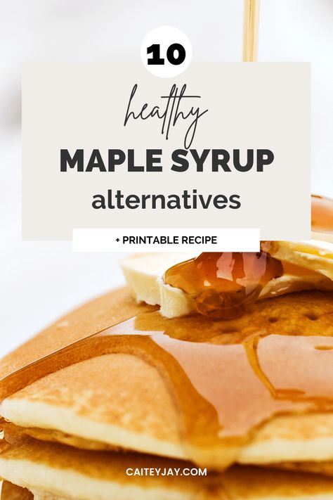 10 Healthy Maple Syrup Substitutes + Recipe - Caitey Jay Healthy Maple Syrup, Date Syrup Recipe, Syrup Alternative, Date Syrup Recipes, Maple Syrup Substitute, Healthy Syrup, Holistic Food, Cooking Cheat Sheet, Intellectual Health