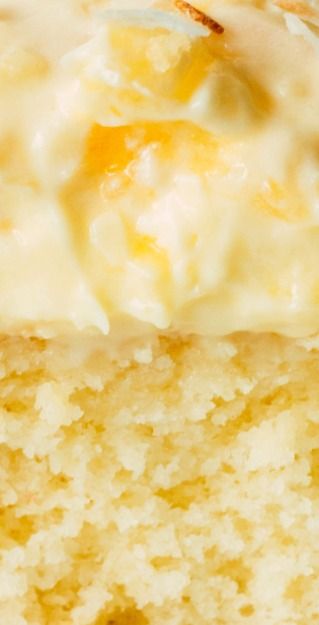 Hawaiian Poke Cake. Hawaiian Poke, Hawaiian Cake, French Vanilla Cake, Pineapple Water, Whipped Frosting, Vanilla Cake Mixes, Poke Cakes, Warm Cake, Poke Cake