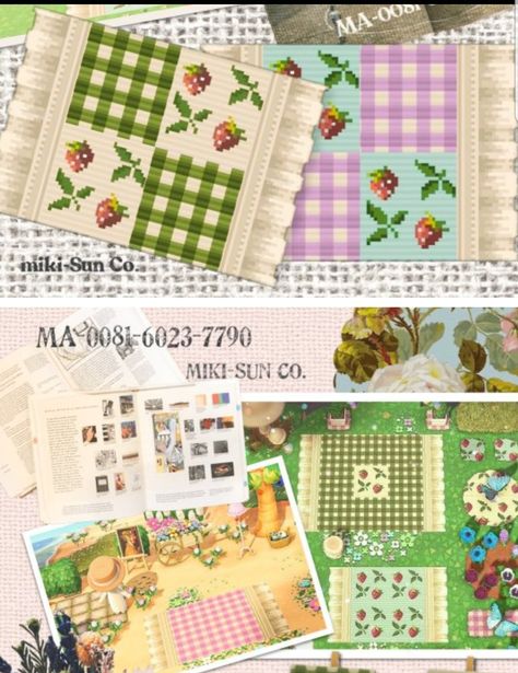 Blanket Pattern Animal Crossing, Animal Crossing Diagonal Blanket, Acnh Floral Design, Animal Crossing Quilt Design, Quilt Animal Crossing, Acnh Quilt Codes, Animal Crossing Rug Design Code, Acnh Blanket Design Id, Acnh Fabric Designs