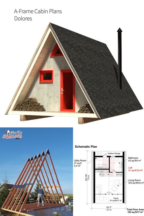 Cabin Construction, A Frame Shed Plans, Tiny A Frame House Plans, Small A Frame Floor Plans, A Frame Construction, Small A Frame House Plans, Tiny House A Frame Plans, A Frame Tiny House Floor Plans, A Frame Loft Ideas