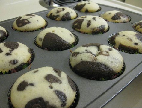 Black and White cupcakes decorated with white frosting, a pink marshmallow sliced in half (as the snout); forst two black nostrils on it; chocolate chip eyes,white chocolate ears/horns --- see familyfun.go.com/recipes/fun-farm-cake-844008 Wilton Piping Tips, Cow Cupcakes, Cow Birthday Parties, Cow Cakes, Barnyard Birthday Party, University Of New Hampshire, Farm Theme Birthday, Farm Themed Birthday Party, Cow Birthday