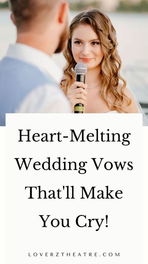 Vows To Husband, Wedding Vows That Make You Cry, Vows For Him, Unique Wedding Vows, Wedding Vows For Him, Personal Wedding Vows, Wedding Vows Quotes, Romantic Wedding Vows, Vows Quotes