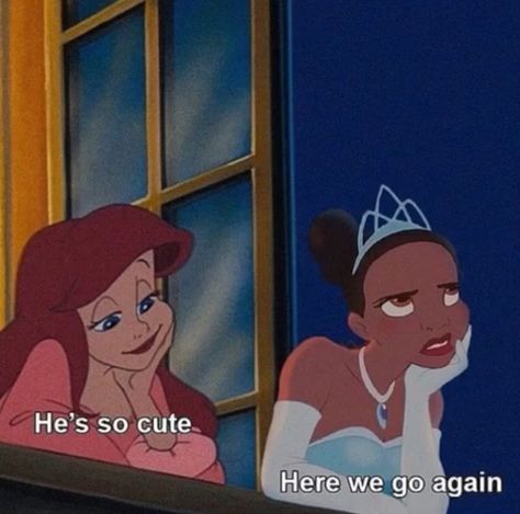 Here We Go Again Meme, Ariel Meme, Princess Meme, Laugh Cartoon, Tiana And Naveen, Tiana Disney, Disney Princess Tiana, Funny Pix, Here We Go Again