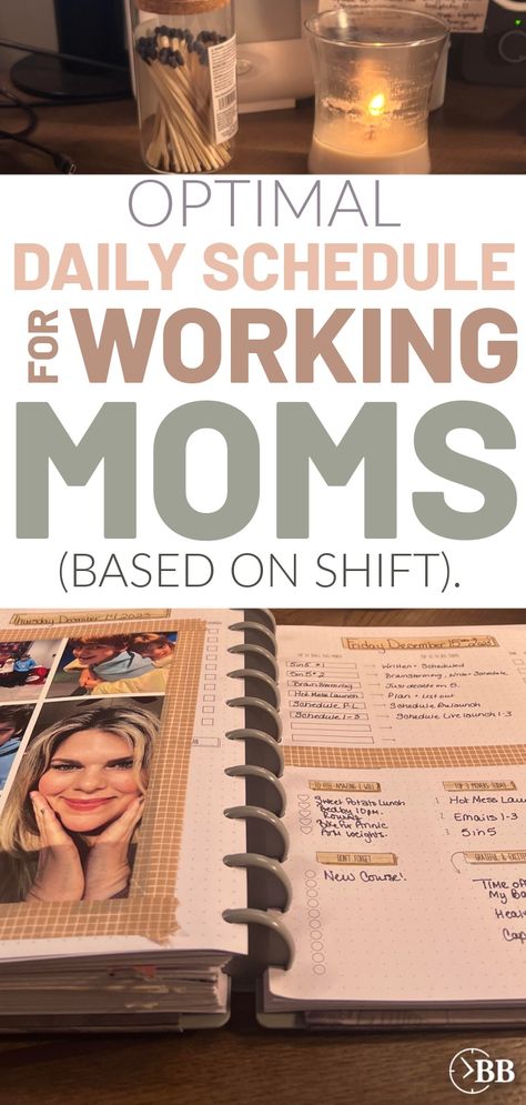 Use this ideal or optimal daily schedule for working moms as a template to fill in your own life. Includes cleaning, morning routine, nighttime routine. workouts and exercise, and meals, after school sports etc. Single Working Mom Schedule, Productivity For Moms, Ideal Daily Schedule, Daily Routine For Working Moms, Morning Schedule For Women, Morning Routine For Moms Who Work, Daily Tasks Ideas, Sahm Daily Routine, Working Mom Daily Schedule