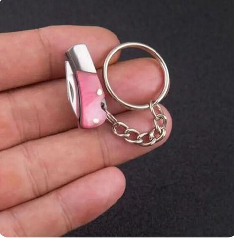 New! PINK World's Smallest Working Pocket Knife Tiny Miniature REAL Blade Keychain was just added to eBay. Check it out! #eBay #eBaySeller Cute Key Chains Aesthetic, Cute Knifes, Hello Kitty Pocket Knife, Cute Pocket Knife, Knife Keychain, Pink Pocket Knife, Small Pocket Knife, Collectible Knives, Pink Palace