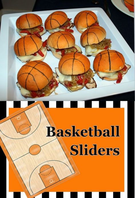 Basketball Party Food, Space Jam Theme, Basketball Themed Birthday Party, March Madness Parties, Basketball Theme Birthday, March Madness Basketball, Basketball Baby Shower, Basketball Theme Party, Basketball Birthday Parties