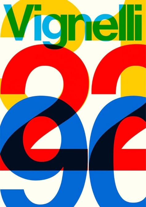 250 online posters to celebrate the 90th anniversary of Massimo Vignelli - Domus Massimo Vignelli Typography, Massimo Vignelli Design Graphics, Massimo Vignelli Poster, Fun Typography Poster, Celebration Graphic Design, Celebration Typography, Anniversary Poster Design, Vignelli Design, Lettering Numbers