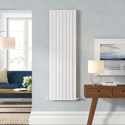 Belfry Heating Andrew Vertical Designer Radiator & Reviews | Wayfair.co.uk Vertical Radiator, Panel Radiator, Radiator Heater, Flat Panel Radiators, Vertical Radiators, Column Radiators, Central Heating System, Radiator Valves, Designer Radiator