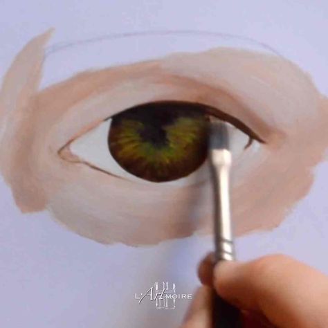 8 étapes simples pour peindre un oeil en peinture acrylique - L'ARTmoire Family Watercolor, Painting Guide, Watercolor Eyes, Eye Painting, Abstract Portrait, Family Memories, Eye Art, Custom Illustration, Heartfelt Gifts