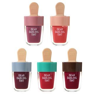 Etude House - Dear Darling Water Gel Tint - 5 Colors Etude House Eyeshadow, Dear Darling Tint, Soap Berries, Tinted Lip Gloss, Beauty Products Drugstore, Etude House, Beauty Packaging, How To Line Lips, Cosmetics Brands