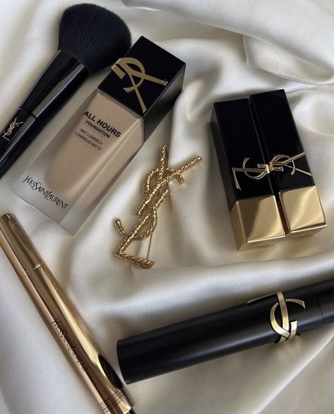 Makeup Ysl, Ysl Aesthetic, Makeup Luxury, Ysl Makeup, Expensive Makeup, Fancy Makeup, Dark Feminine Aesthetic, Luxury Lifestyle Dreams, Luxury Makeup